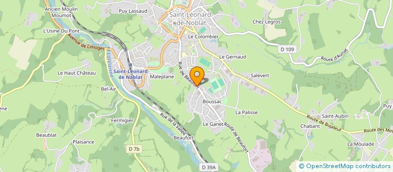localisation de l'entreprise SCP D'INFIRMIERES PERRAIS AUDEBERT MONTEIL MERLE ET LABIGNE à SAINT-LEONARD-DE-NOBLAT