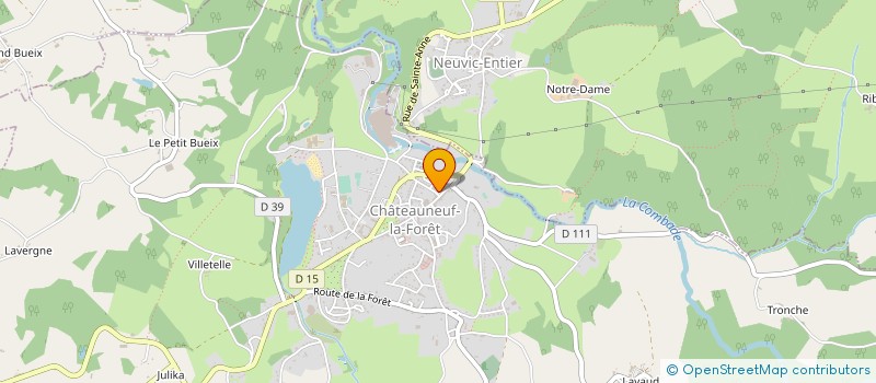 localisation de l'entreprise SCP D'INFIRMIERS BORDERIE - LAPLANCHE - BENBRAHIM CABINET D'INFIRMIERS à CHATEAUNEUF-LA-FORET