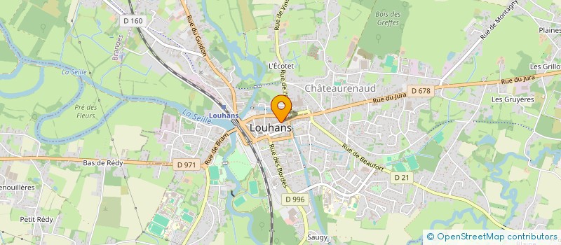 localisation de l'entreprise SCP D'INFIRMIERS FRABOULET-KNAFF à LOUHANS
