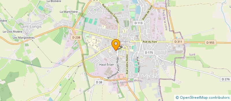 localisation de l'entreprise SCP DE DIRECT LABO ANALYSES BIO MEDICALE à MAMERS