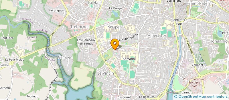 localisation de l'entreprise SCP DE KERCADO à VANNES