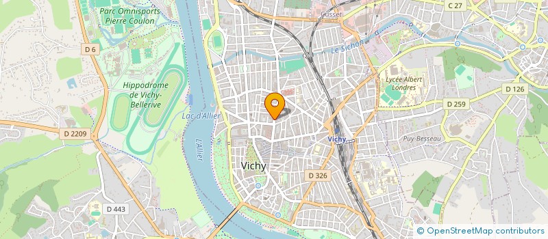 localisation de l'entreprise SCP DE MASSEURS KINESITHERAPEUTES CHABRUT CONDAMINE DORMONT DUPERRON ET DI CIOCCIO à VICHY
