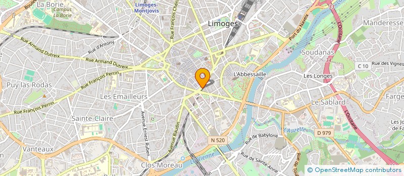 localisation de l'entreprise SCP DE MASSEURS KINESITHERAPEUTES FRANCK MORANGE GERALDINE BUDET CELINE LEPERS à LIMOGES