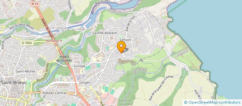 localisation de l'entreprise SCP DE MASSEURS KINESITHERAPEUTES MACE JACKY-ROUAULT JEAN MARC-COUGOULAT MANUELA-EOUZAN GENEVIEVE-BONNEAU ANNE à SAINT-BRIEUC