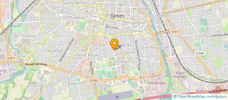 localisation de l'entreprise SCP DE MEDECINS BEARD-LEY-VOGLIMACCI-BONNEMAINS-CELSE-PAVIOT-BOUDJEMAA-DULHOSTE-GENDRE-MURAT- ROBERT-BOCQUILLON  TARBES