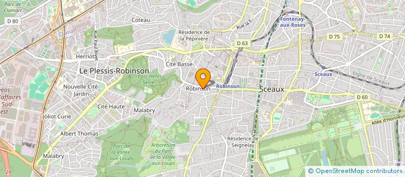 localisation de l'entreprise SCP DE VETERINAIRES BAUDIN-LE QUAN-LEVESQUE à CHATENAY-MALABRY