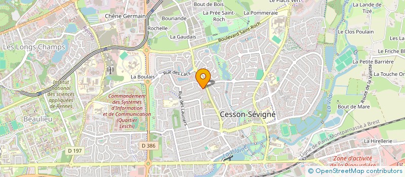 localisation de l'entreprise SCP DE VETERINAIRES BENSIGNOR PATTYN ROUBERT à CESSON-SEVIGNE