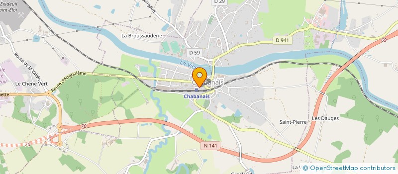 localisation de l'entreprise SCP DE VETERINAIRES BONNAT CELLE CREMOUX à CHABANAIS