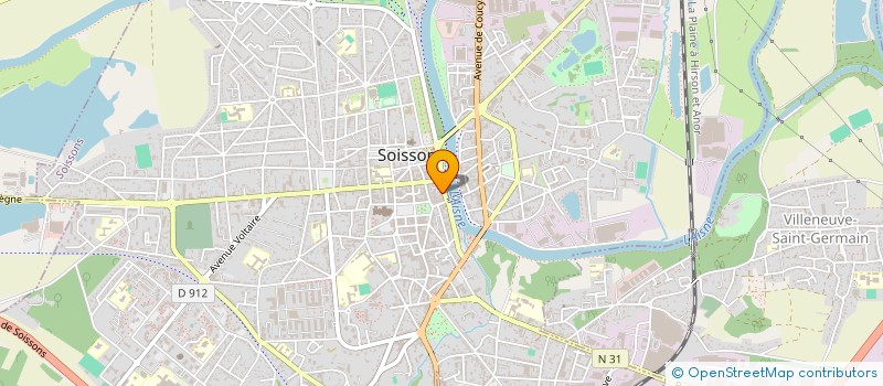 localisation de l'entreprise SCP DE VETERINAIRES CHEVALIER ET PERRIER à SOISSONS