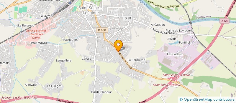 localisation de l'entreprise SCP DE VETERINAIRES DE LA POINTE à SAINT-SULPICE-LA-POINTE