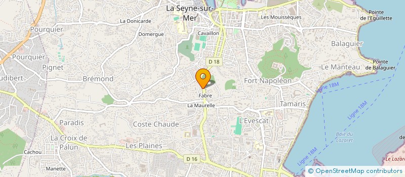 localisation de l'entreprise SCP DE VETERINAIRES FABRE RENAUDEL à LA SEYNE-SUR-MER