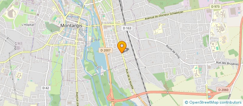 localisation de l'entreprise SCP DE VETERINAIRES LEHURAUX à MONTARGIS