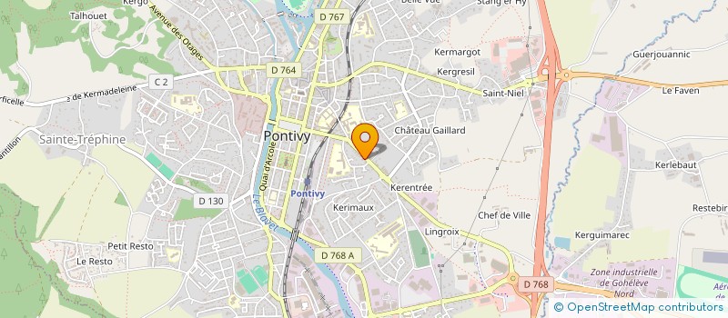 localisation de l'entreprise SCP DE VETERINAIRES PONDIVET à PONTIVY