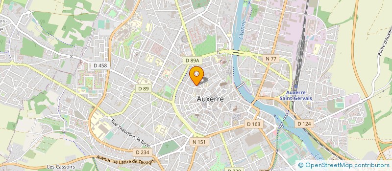 localisation de l'entreprise SCP DEJUST PRINCET METZGER à AUXERRE