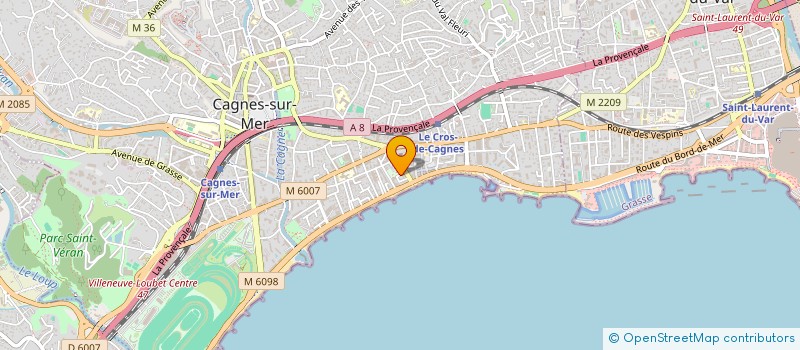 localisation de l'entreprise SCP DEROCHE ET BANBUCK à CAGNES-SUR-MER