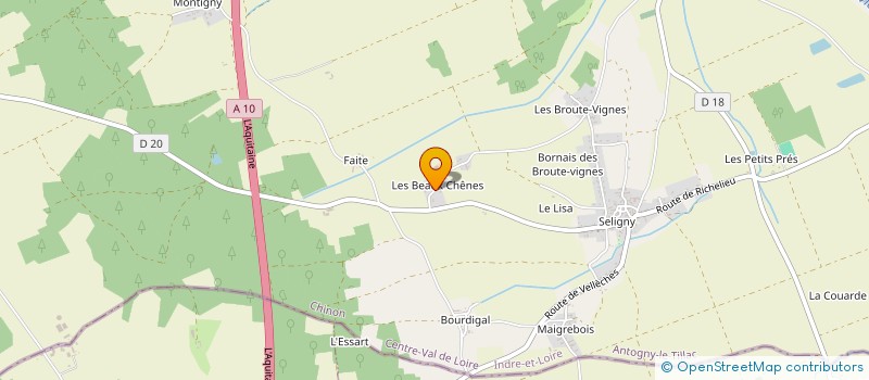 localisation de l'entreprise SCP DES BEAUX CHENES  ANTOGNY-LE-TILLAC