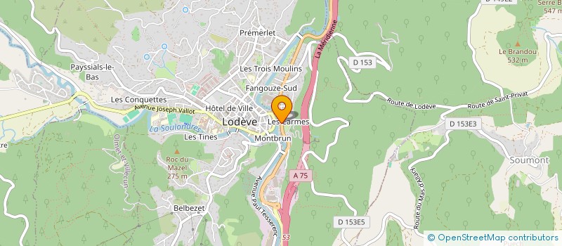 localisation de l'entreprise SCP DES DOCTEURS SOUMEILLANT ET SERGY à LODEVE