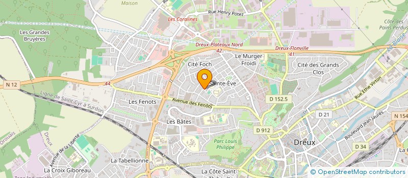 localisation de l'entreprise SCP DES INFIRMIERES DU PLATEAU NORD à DREUX