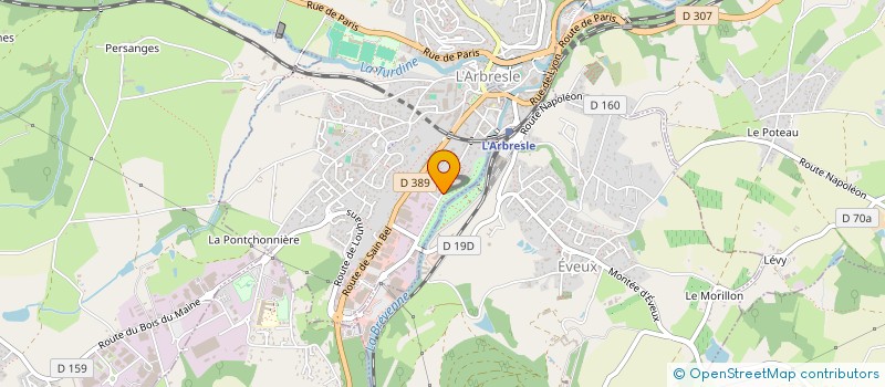 localisation de l'entreprise SCP DISTRI  L'ARBRESLE