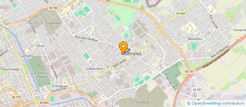 localisation de l'entreprise SCP DOCTEUR GUILLOT  WATTRELOS