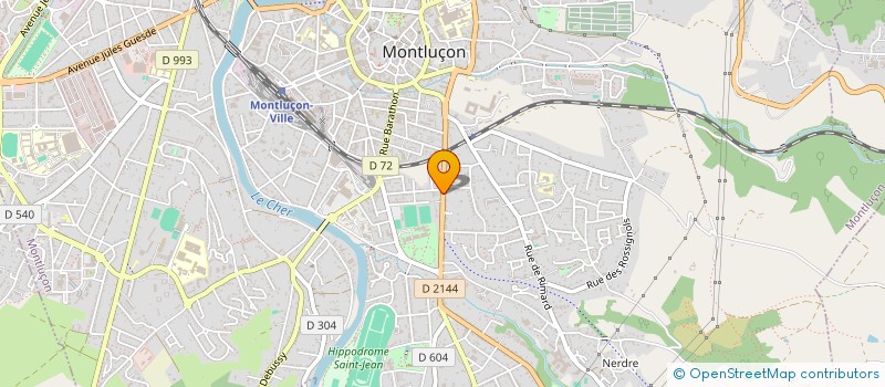 localisation de l'entreprise SCP DOCTEURS CLOUP ET FARAUT à MONTLUCON