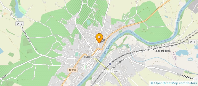 localisation de l'entreprise SCP DOCTEURS VETERINAIRES ROBIN-LEJEUNE à RABASTENS