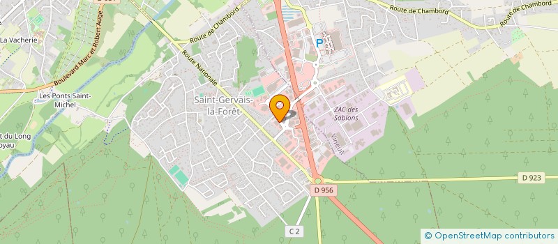 localisation de l'entreprise SCP DRS MENON BERTHEUX ET BOURASSEAU  SAINT-GERVAIS-LA-FORET