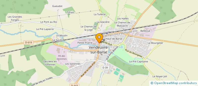 localisation de l'entreprise SCP DU CABINET INFIRMIER DES LACS à VENDEUVRE-SUR-BARSE
