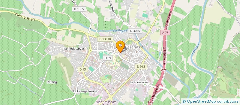 localisation de l'entreprise SCP DU DOCTEUR J-P SALVAING à PEZENAS
