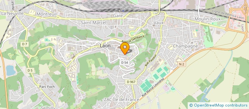 localisation de l'entreprise SCP DUFOURCQ BRUNO à LAON