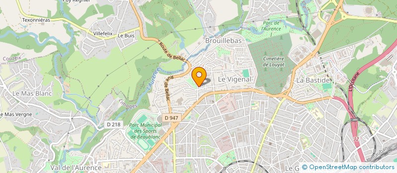 localisation de l'entreprise SCP DUPUY SANTIER à LIMOGES
