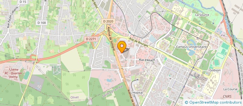 localisation de l'entreprise SCP DUROS VALAT à OLIVET