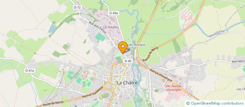 localisation de l'entreprise SCP F.COURREGES ET C.CLAN DE POMMAYRAC à LA CHATRE