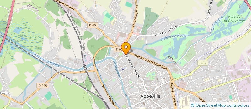 localisation de l'entreprise SCP GAMBRELLE CATELAS à ABBEVILLE
