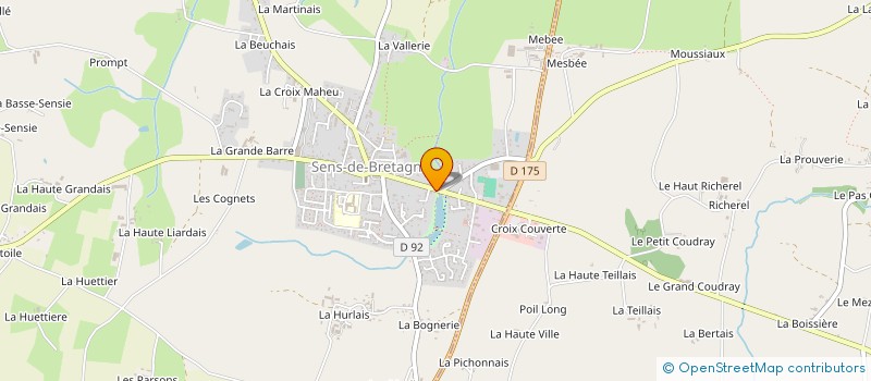 localisation de l'entreprise SCP GROUPE VETERINAIRE DE L'ARCHE à SENS-DE-BRETAGNE
