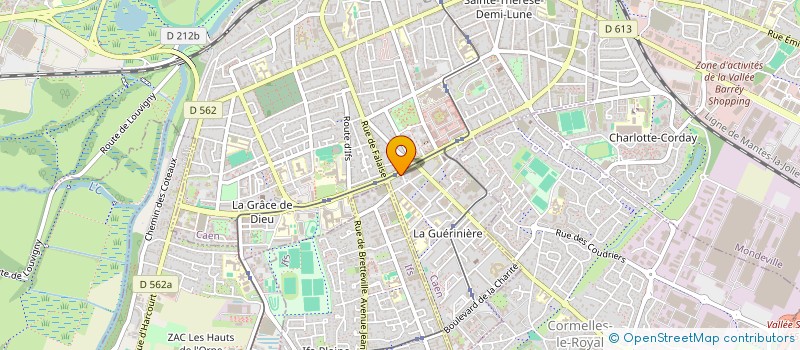 localisation de l'entreprise SCP HUET - VANUXEM - MALLETTE - DELACOUR à CAEN