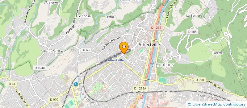 localisation de l'entreprise SCP HUISSIERS JUSTICE CAMARA & MEUNIER  ALBERTVILLE