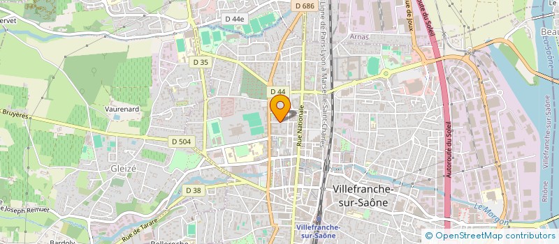 localisation de l'entreprise SCP INTERBARREAUX C.PINET P.GOUTAUDIER à VILLEFRANCHE-SUR-SAONE