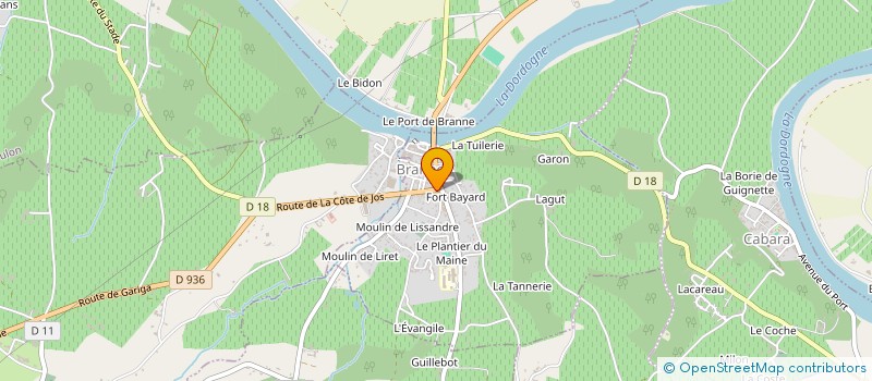 localisation de l'entreprise SCP J F CHANDES & F PESQUIER à BRANNE