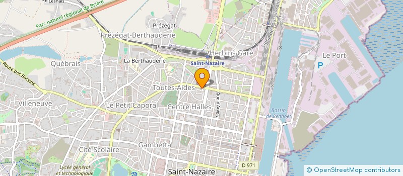 localisation de l'entreprise SCP JACQUES YVES DROUGARD à SAINT-NAZAIRE