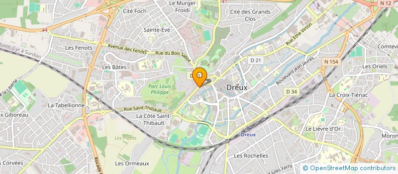 localisation de l'entreprise SCP JEANNEAU ET JEANNEAU à DREUX