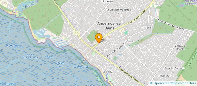 localisation de l'entreprise SCP JF BLADIER & JOEL CONFOULAN à ANDERNOS-LES-BAINS