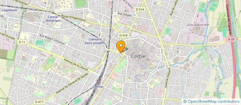 localisation de l'entreprise SCP JP ET A.GROS à COLMAR