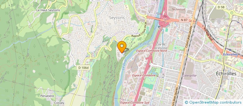 localisation de l'entreprise SCP KINEALPES GREFFIOZ DECITRE ... à SEYSSINS