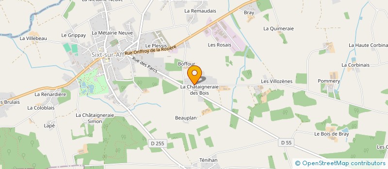localisation de l'entreprise SCP LA CHATAIGNERAIE  SIXT-SUR-AFF