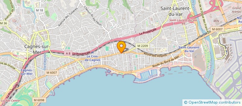 localisation de l'entreprise SCP LAGOON à CAGNES-SUR-MER