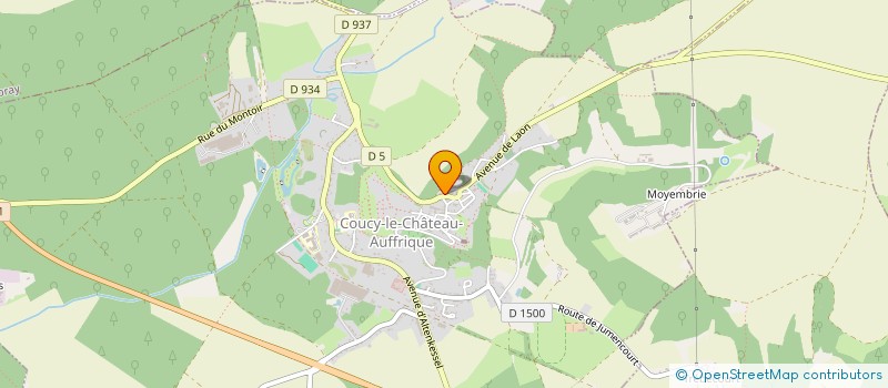 localisation de l'entreprise SCP LAURENCE LETOCART & NICOLAS LETOCART à COUCY-LE-CHATEAU-AUFFRIQUE