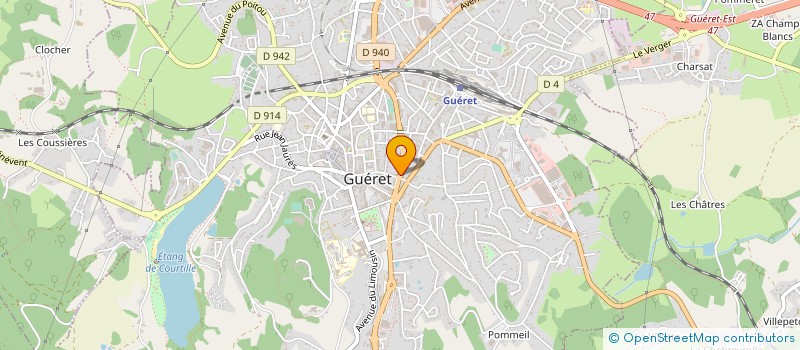 localisation de l'entreprise SCP LAURENT à GUERET