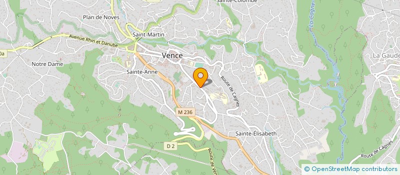 localisation de l'entreprise SCP LECOUTOUR LOPEZ LAPEYRERE à VENCE