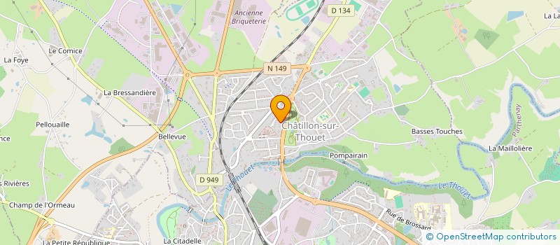 localisation de l'entreprise SCP MAISON MEDICALE DE CHATILLON-SUR-THOUET  CHATILLON-SUR-THOUET